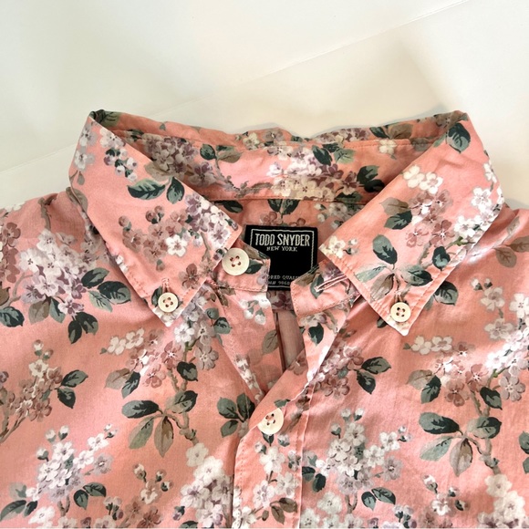 Todd Snyder long sleeve button down light weight floral print size small - Picture 4 of 5